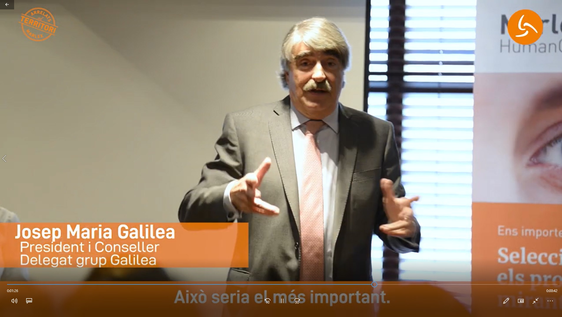 Intervención Josep María Galilea Evento: "Atracció i retenció de talent al segle XXI" organizado por MARLEX Human Capital. 29/1/2020 6